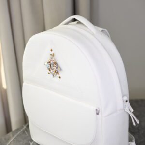 Rucksack „Weißes Glück“ mit Verzierung – Bild 2