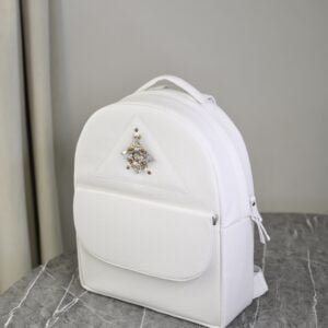 Rucksack „Weißes Glück“ mit Verzierung – Bild 8