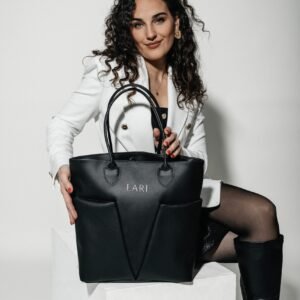 Tasche „Ikone der Eleganz“ - Schwarzes Leder